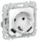 IEK FLITE Розетка 1-местная с заземлением с защитными шторками 16А с USB A+A 3,1А РСЮша11-0-ФлБ белый IEK, FI-R14-16-U21-D31-K01