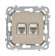 IEK FLITE Розетка 2-местная компьютерная RJ45 категория 5Е UTP РК5е-2-0-ФлЛ льняной IEK, FI-K22-1-K88
