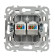 IEK FLITE Розетка 2-местная компьютерная RJ45 категория 5Е UTP РК5е-2-0-ФлЛ льняной IEK, FI-K22-1-K88
