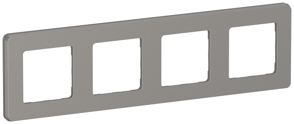 IEK IEKINSPIRIA Рамка 4-местная 6739671 дымчатый IEK