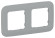 IEK FLITE Рамка 2-местная РУ-2-А-ФлС серый IEK, FI-M22-31-20-K03, Artistic