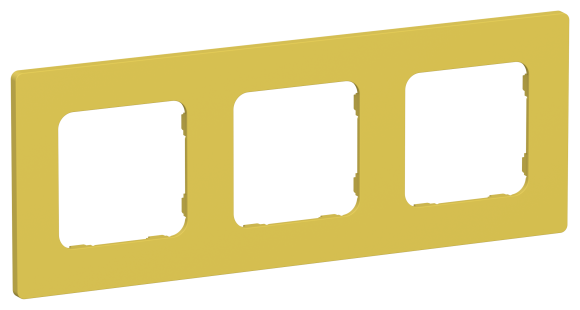 IEK FLITE Рамка 3-местная РУ-3-К-ФлЖК желтый карри IEK, FI-M32-32-20-K44