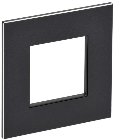 IEK SKANDY Рамка 1-местная SK-F31Bl металл черный , SK-M12-M-K02