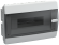 IEK UNION Compact Корпус пластиковый ЩРВ-П-12 IP41 черная прозрачная дверь IEK, UIC-KP12-V-12-41-K01