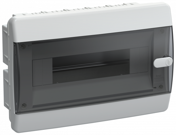 IEK UNION Compact Корпус пластиковый ЩРВ-П-12 IP41 черная прозрачная дверь IEK, UIC-KP12-V-12-41-K01