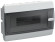 IEK UNION Compact Корпус пластиковый ЩРВ-П-12 IP41 черная прозрачная дверь IEK, UIC-KP12-V-12-41-K01
