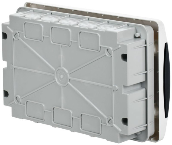 IEK UNION Compact Корпус пластиковый ЩРВ-П-12 IP41 черная прозрачная дверь IEK, UIC-KP12-V-12-41-K01