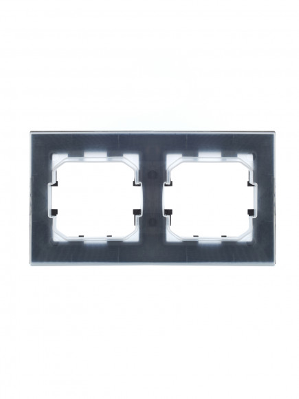 IEK BRITE Рамка 2-местная IP44 РУ-2-БрС-44 сталь , BR-M22-44-K46