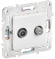 IEK SKANDY Розетка двойная TV+SAT SK-A13W арктический белый , SK-AF20-O-K01