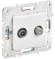 IEK SKANDY Розетка двойная TV+SAT SK-A13W арктический белый , SK-AF20-O-K01