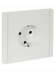 IEK FORTE&PIANO Розетка 1-местная с заземлением с защитными шторками винтовое крепление 16А FP215 белый , FP-R14-16-K01