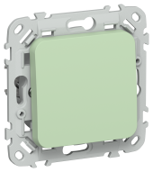FLITE Выключатель 1-клавишный кнопочный 10А ВС11-2-0-ФлФ фисташковый IEK, FI-V14-0-10-1-K93