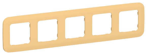 IEK FLITE Рамка 5-местная РУ-5-А-ФлЗ золотарник IEK, FI-M52-31-20-K90