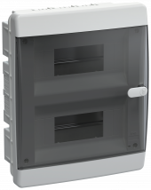UNION Compact Корпус пластиковый ЩРВ-П-18 IP41 черная прозрачная дверь IEK, UIC-KP12-V-18-41-K01