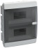 IEK UNION Compact Корпус пластиковый ЩРВ-П-18 IP41 черная прозрачная дверь IEK, UIC-KP12-V-18-41-K01