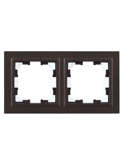 IEK BRITE Рамка 2-местная IP44 РУ-2-БрТБ-44 темная бронза , BR-M22-44-K45