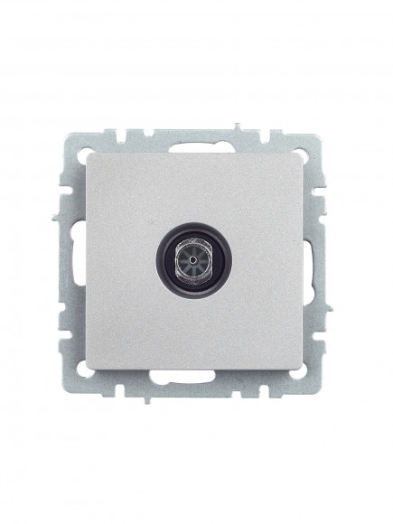 IEK BRITE Розетка TV оконечная РТВ11-0-БрА алюминий , BR-A10-O-K47