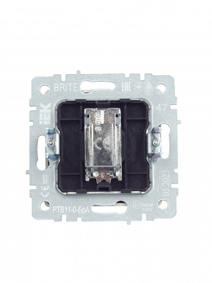IEK BRITE Розетка TV оконечная РТВ11-0-БрА алюминий , BR-A10-O-K47