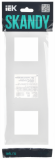 IEK SKANDY Рамка 3-местная SK-F03W арктический белый , SK-M32-K01