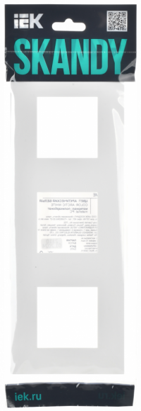 IEK SKANDY Рамка 3-местная SK-F03W арктический белый , SK-M32-K01