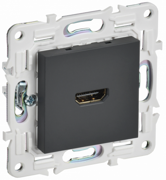 IEK SKANDY Розетка HDMI SK-H01G графит IEK, SK-H10-K53