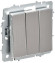 IEK BRITE Выключатель 3-клавишный 10А ВС10-3-0-БрГН металл хром/никель IEK, BR-V30-0-10-M-K23