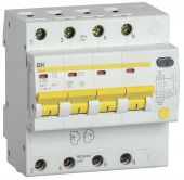KARAT Дифференциальный автомат АД14S 4P 63А 100мА тип AC IEK, MAD13-4-063-C-100