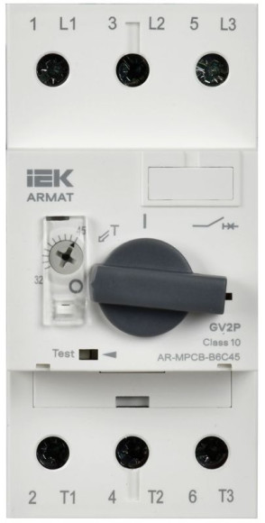 IEK ARMAT Автоматический выключатель защиты двигателя B6 GV2P 32-45А IEK, AR-MPCB-B6C45
