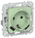 IEK FLITE Розетка 1-местная с заземлением с защитными шторками 16А с USB A+A 3,1А безвинтовое крепление РСЮша11-1-ФлФ фисташковый IEK, FI-R14-16-1-U21-D31-K93