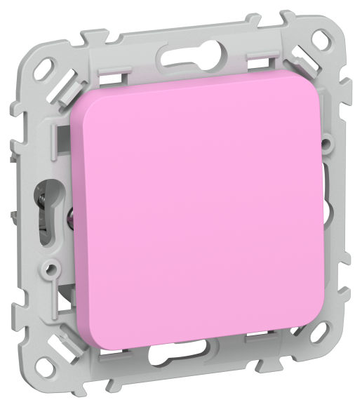 IEK FLITE Выключатель 1-клавишный кнопочный проходной 10А ВС61-2-0-ФлПр пурпурный IEK, FI-V18-0-10-1-K99