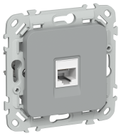 FLITE Розетка компьютерная RJ45 категория 6 UTP РК6-1-0-ФлС серый IEK, FI-K12-2-K03