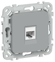 FLITE Розетка компьютерная RJ45 категория 6 UTP РК6-1-0-ФлС серый IEK, FI-K12-2-K03