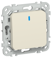 FLITE Выключатель 1-клавишный с индикацией 10А ВС11-1-1-ФлСл сливочный IEK, FI-V10-1-10-1-K86