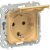 FLITE Розетка с заземлением с защитными шторками и крышкой 16А IP44 РСшкр11-0-44-ФлЗ золотарник IEK, FI-R16-16-44-K90