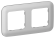 IEK FLITE Рамка 2-местная РУ-2-А-ФлА алюминий IEK, FI-M22-31-20-K47, Artistic
