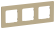 IEK FLITE Рамка 3-местная РУ-3-К-ФлХ хаки IEK, FI-M32-32-20-K59, Classic