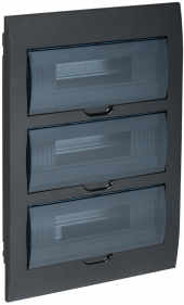 KREPTA 3 Корпус пластиковый ЩРВ-П-36 IP41 черный IEK, MKP12-V-36-41-K02