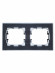 IEK BRITE Рамка 2-местная IP44 РУ-2-БрЧ-44 черный , BR-M22-44-K02