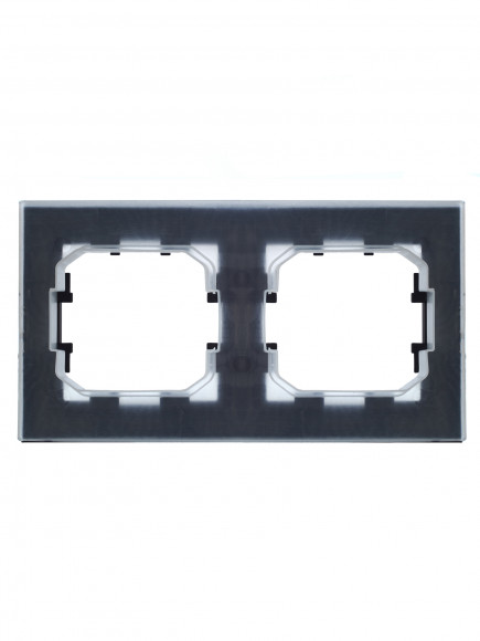 IEK BRITE Рамка 2-местная IP44 РУ-2-БрЧ-44 черный , BR-M22-44-K02