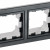 BRITE Рамка 2-местная IP44 РУ-2-БрЧ-44 черный IEK, BR-M22-44-K02