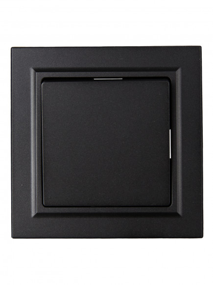 IEK BRITE Выключатель 1-клавишный 10А в сборе ВСР10-1-0-БрЧ черный , BR-V10-0-10-K02-F