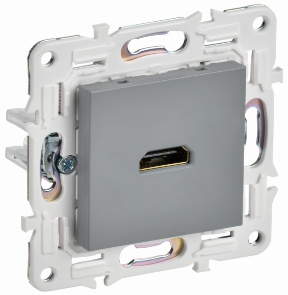 IEK SKANDY Розетка HDMI SK-H01Gr серый IEK, SK-H10-K03