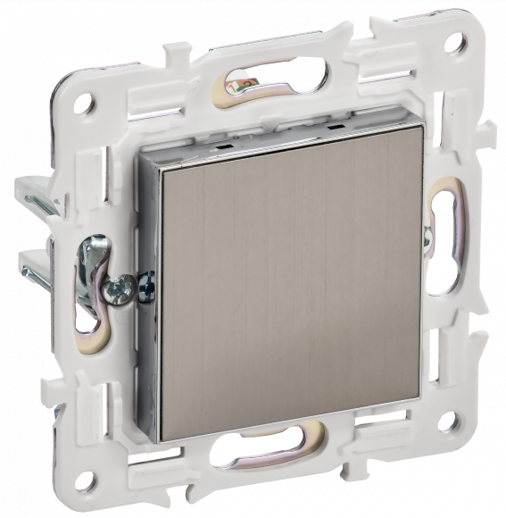 IEK SKANDY Заглушка с суппортом SK-C01N металл никель , SK-PL10-K50