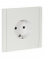 IEK FORTE&PIANO Розетка 1-местная с заземлением без защитных шторок безвинтовое крепление 16А FP214 белый , FP-R11-16-1-K01