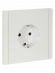 IEK FORTE&PIANO Розетка 1-местная с заземлением без защитных шторок безвинтовое крепление 16А FP214 белый , FP-R11-16-1-K01