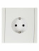 IEK FORTE&PIANO Розетка 1-местная с заземлением без защитных шторок безвинтовое крепление 16А FP214 белый , FP-R11-16-1-K01