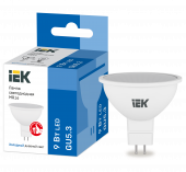 Лампа светодиодная MR16 софит 9Вт 230В 6500К GU5.3 IEK, LLE-MR16-9-230-65-GU5 Лампа светодиодная MR16 софит 9Вт 230В 6500К GU5.3 IEK, LLE-MR16-9-230-65-GU5