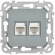 IEK FLITE Розетка 2-местная компьютерная RJ45 категория 5Е UTP РК5е-2-0-ФлС серый IEK, FI-K22-1-K03