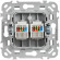 IEK FLITE Розетка 2-местная компьютерная RJ45 категория 5Е UTP РК5е-2-0-ФлС серый IEK, FI-K22-1-K03