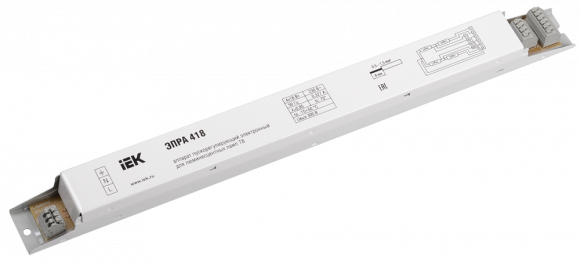 IEK ЭПРА 418 для линейных ЛЛ Т8 IEK, LLV418D-EBFL-4-18